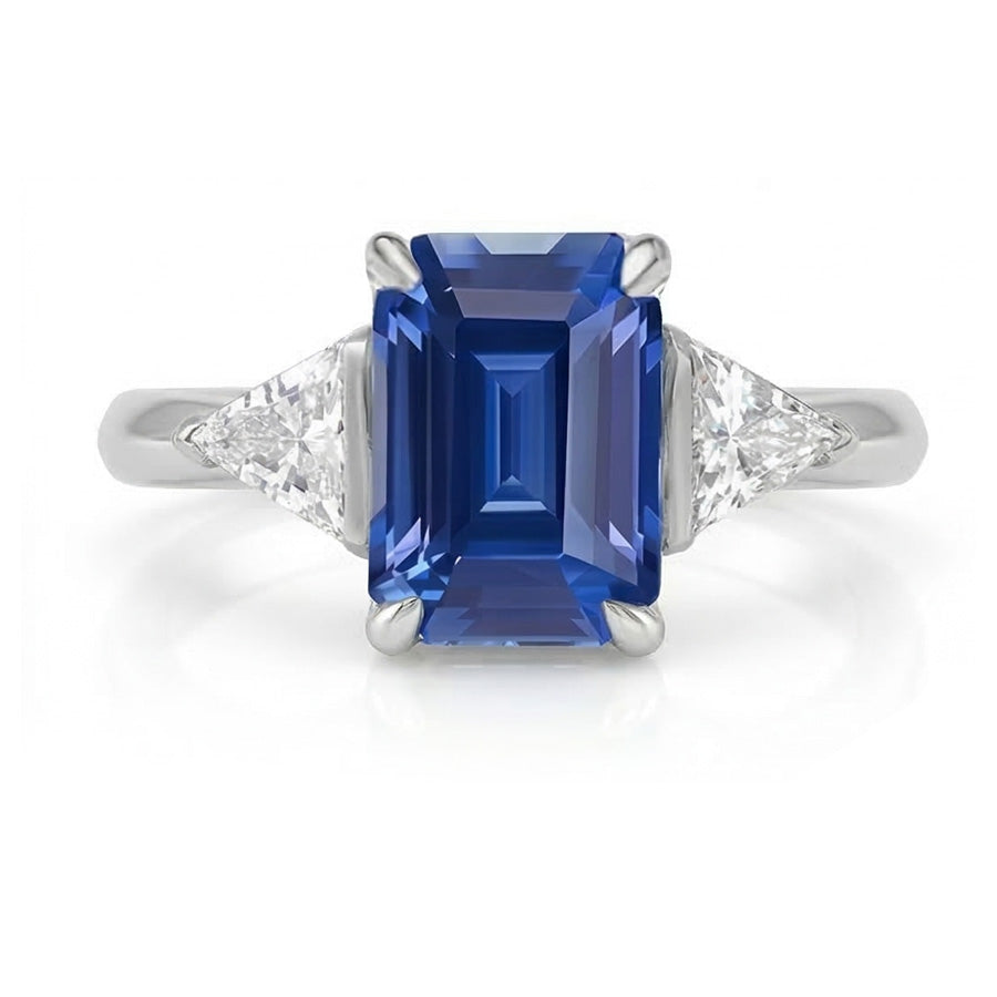 echter trillion diamant 2.50Karat ring Draufsicht