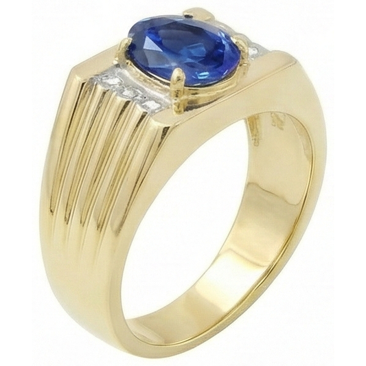 echter oval diamant 2.30Karat ring Vorderansicht