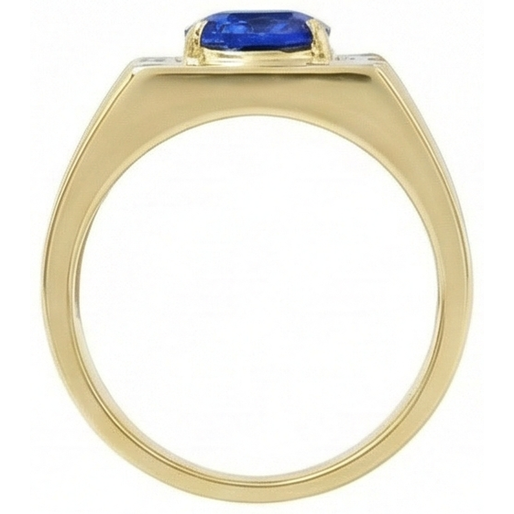 echter oval diamant 2.30Karat ring Profilansicht