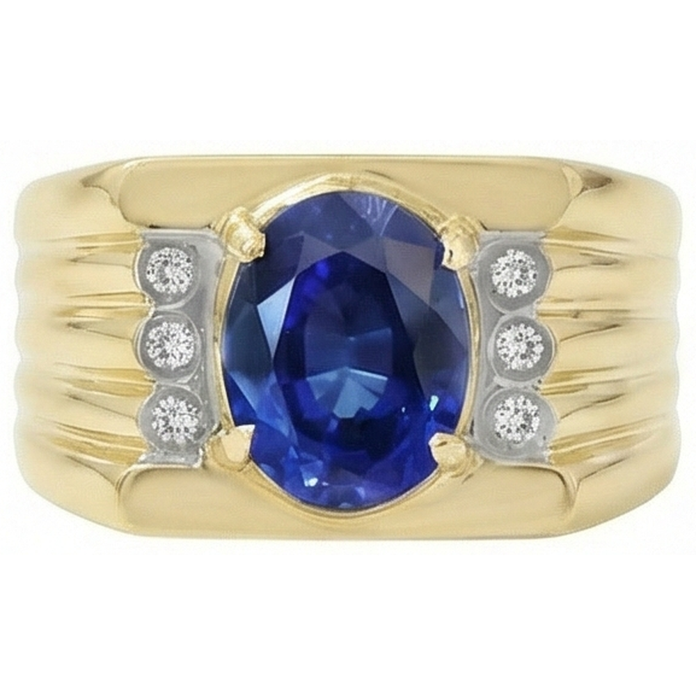 echter oval diamant 2.30Karat ring Seitenansicht