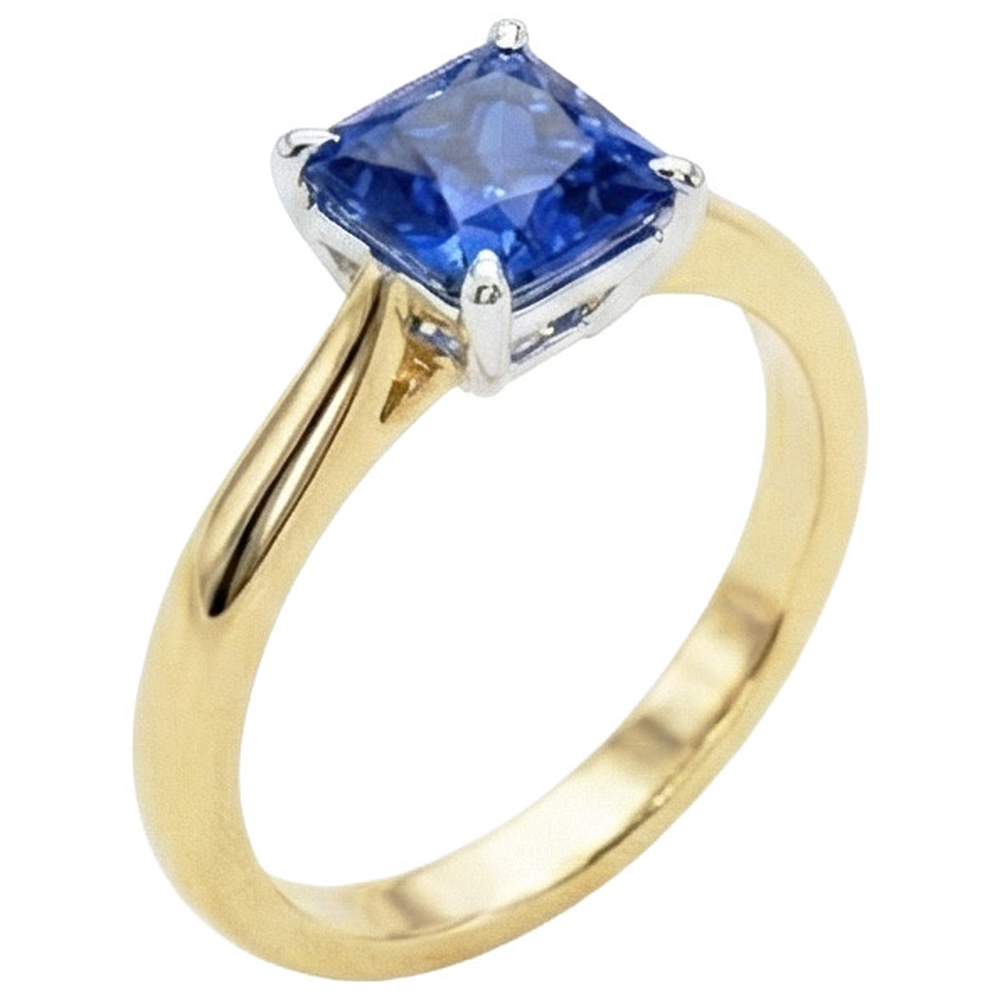 echter radiant diamant 1.50Karat ring Detailansicht