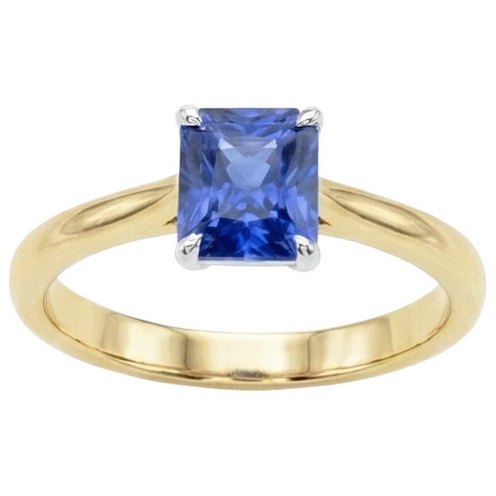 echter radiant diamant 1.50Karat ring Vorderansicht