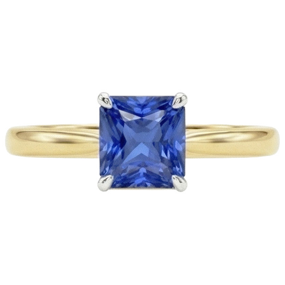 echter radiant diamant 1.50Karat ring Seitenansicht