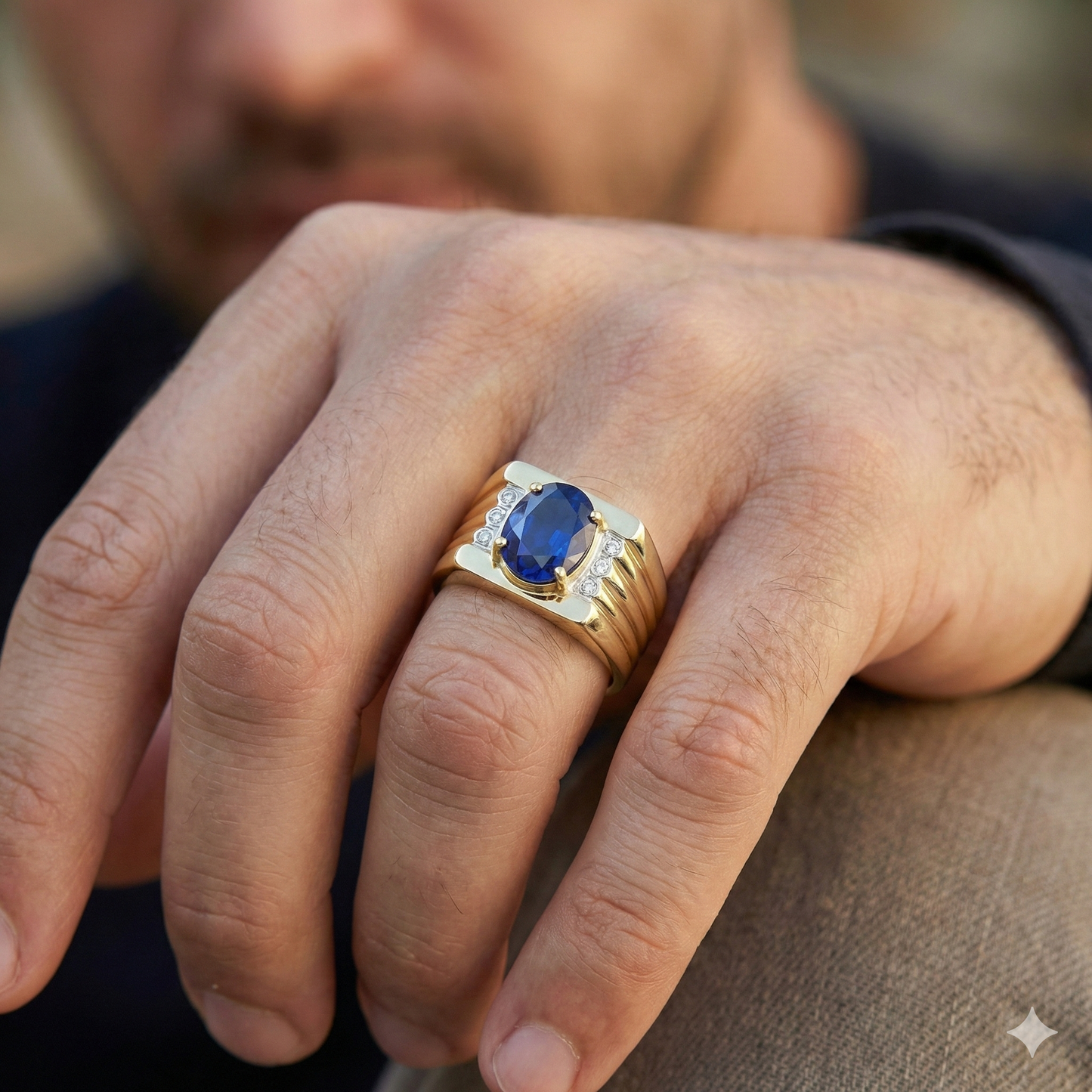 echter oval diamant 2.30Karat ring auf Weiß