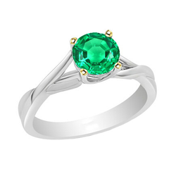 Handgefertigter Edler Smaragd Edelstein-Ring 2 Karat von