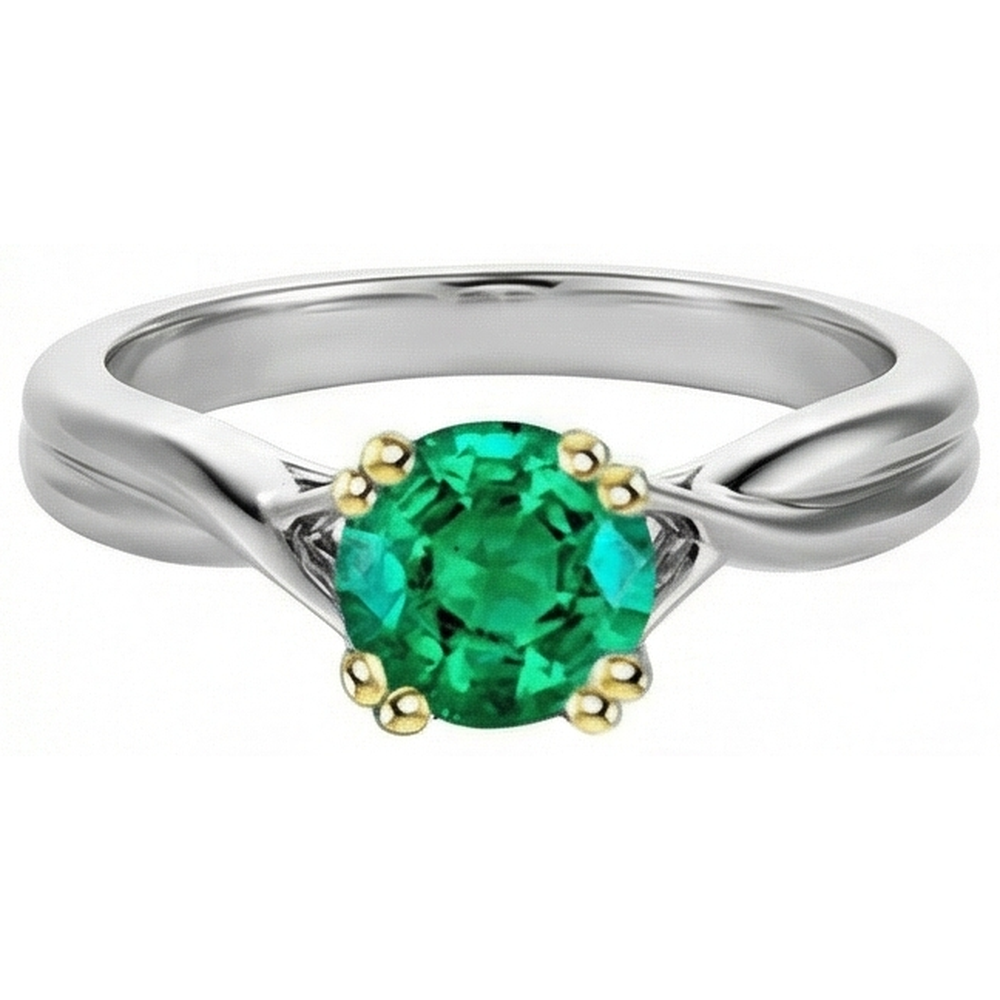 Strahlender Edelstein-Ring 2 Karat – Seitenansicht