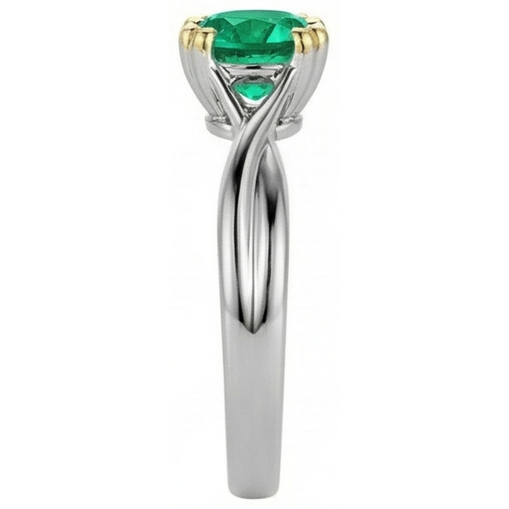 Strahlender Edelstein-Ring 2 Karat – Schrägansicht