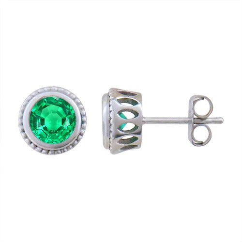 Echter Edler Smaragd Gemstone Earring – Hauptansicht