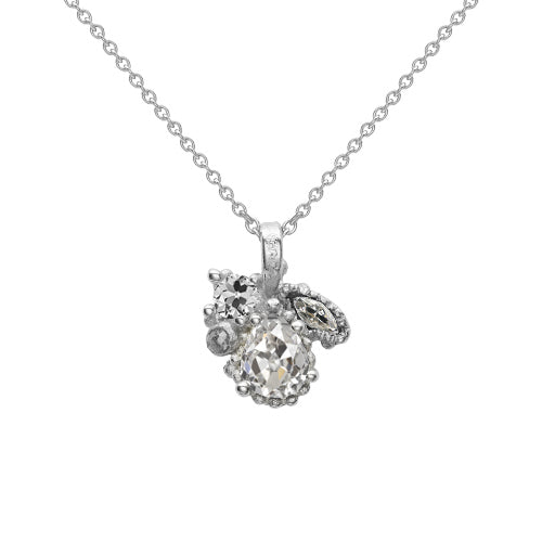 Hänge-Anhänger 14K Weißgold mit Diamant – Hauptansicht