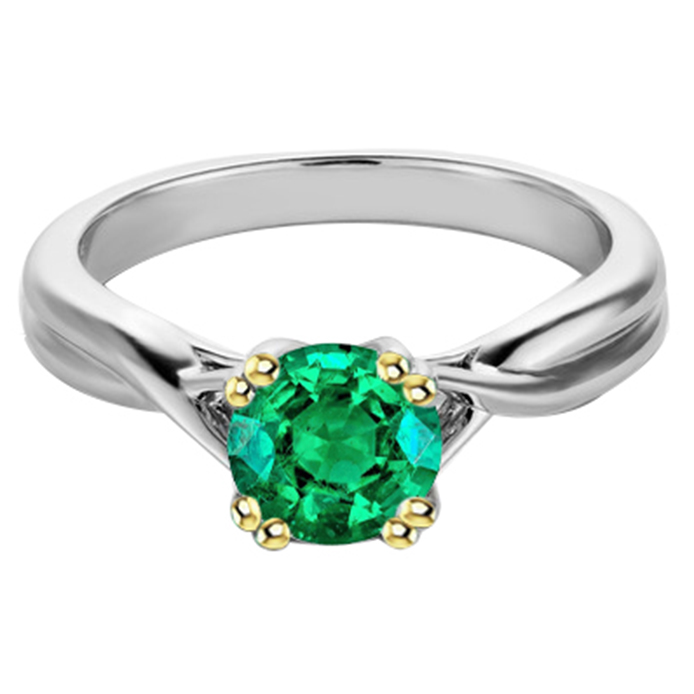 Naturreiner Smaragd Edelstein-Ring – Hauptansicht