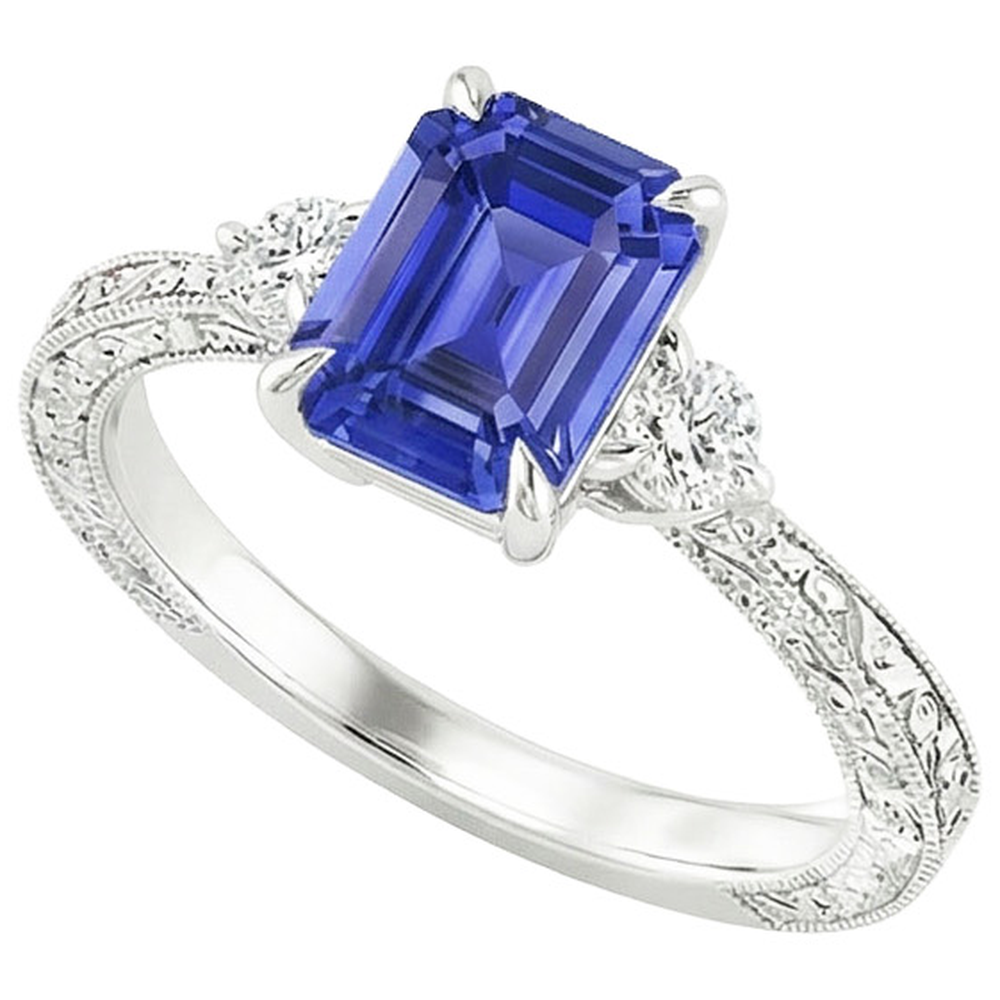 echter round diamant 3.50Karat ring Seitenansicht