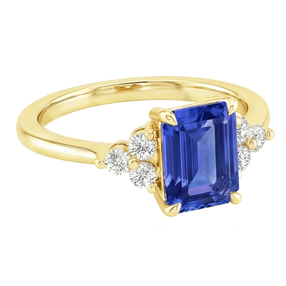 echter round diamant 3.50Karat ring Profilansicht