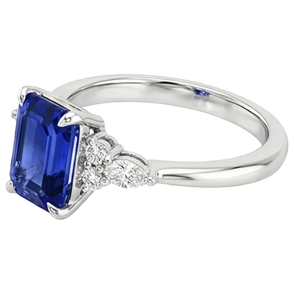 echter marquise diamant 4Karat ring auf Weiß