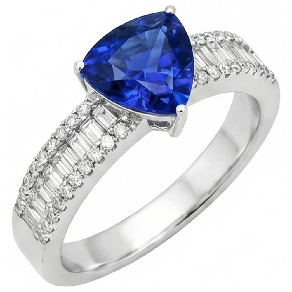 echter trillion diamant 4Karat ring Draufsicht