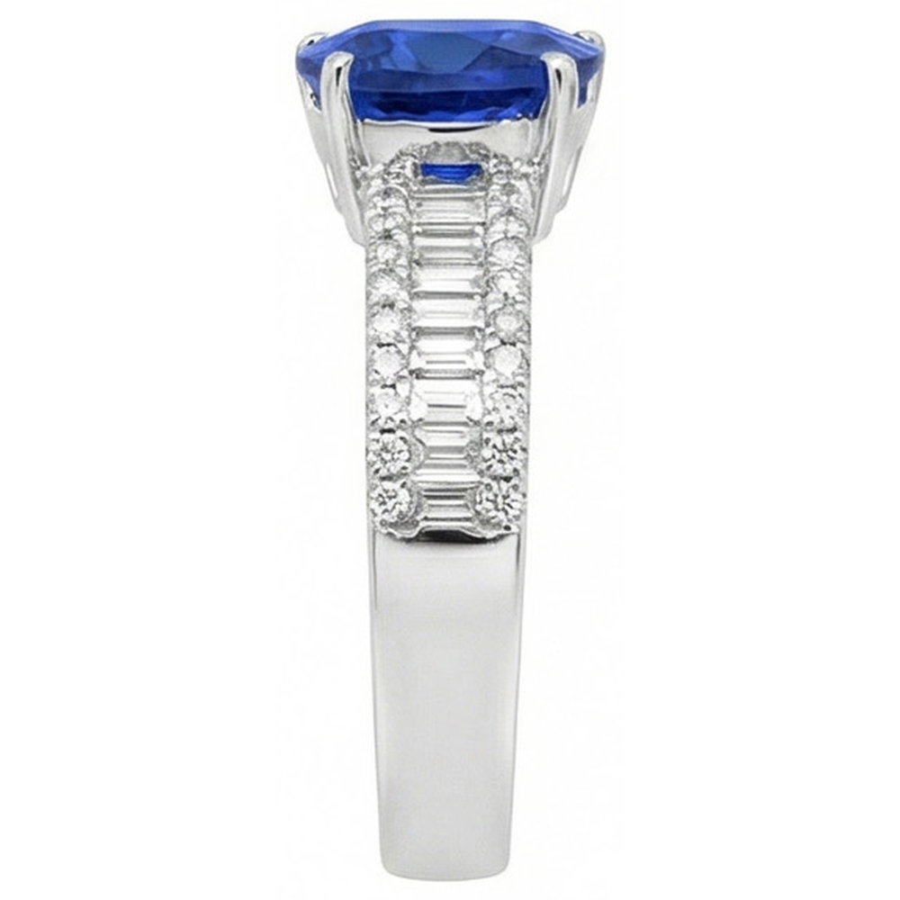 echter trillion diamant 4Karat ring Profilansicht