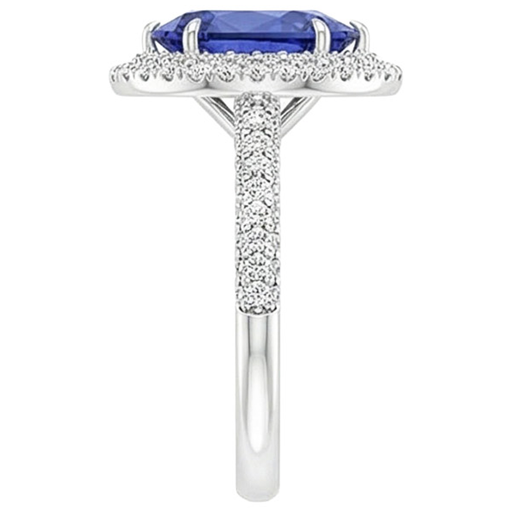 echter round diamant 5.50Karat ring auf Weiß