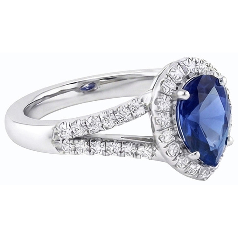echter round diamant 3.50Karat ring auf Weiß