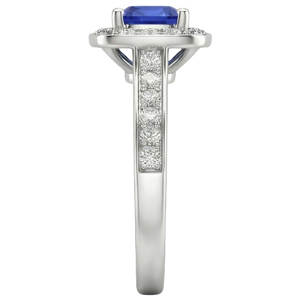 echter round diamant 14Karat ring Draufsicht