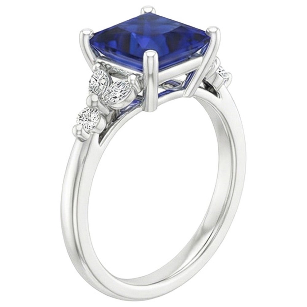 echter princess diamant 5.5Karat ring Draufsicht