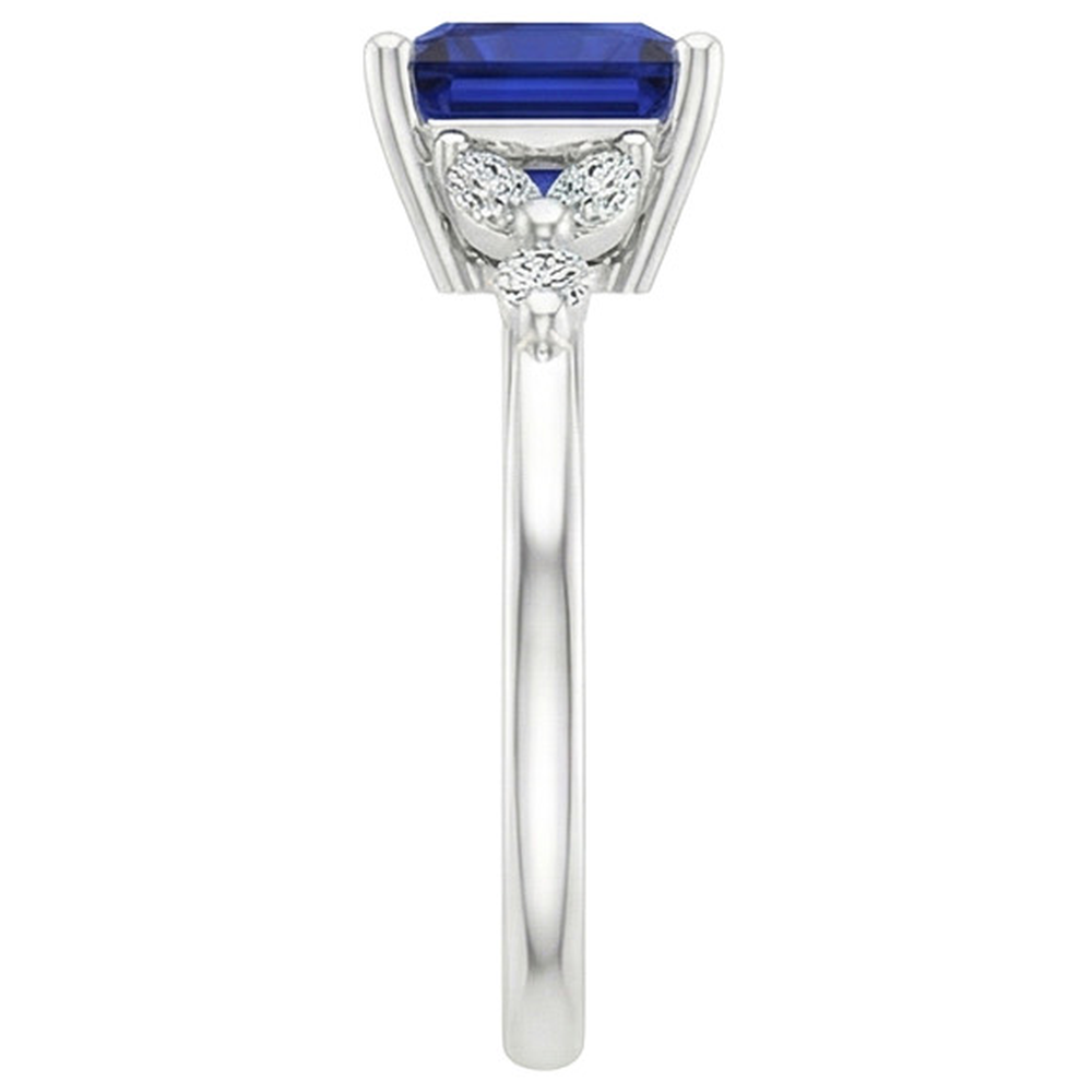 echter princess diamant 5.5Karat ring auf Weiß