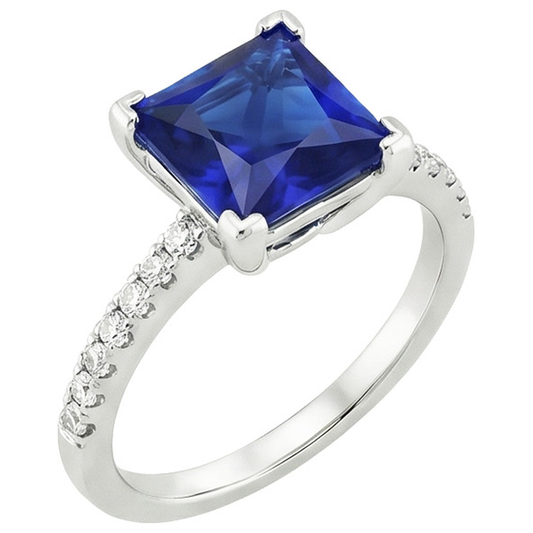 echter round diamant 5.25Karat ring Seitenansicht