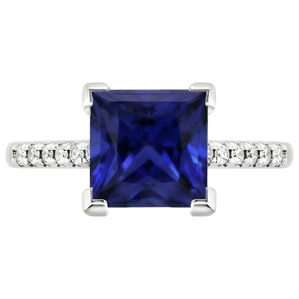 echter round diamant 5.25Karat ring Profilansicht