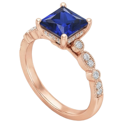 Echter Diamant Ring 5.25 Karat - 14K Roségold
