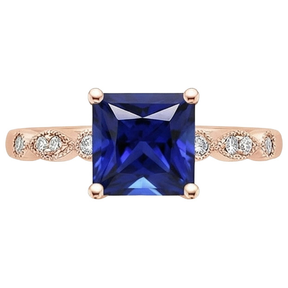 echter round diamant 5.25Karat ring Profilansicht