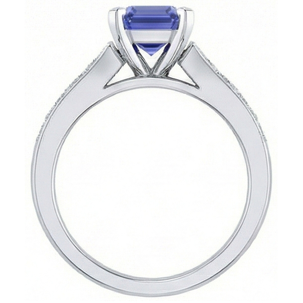 echter round diamant 3Karat ring auf Weiß