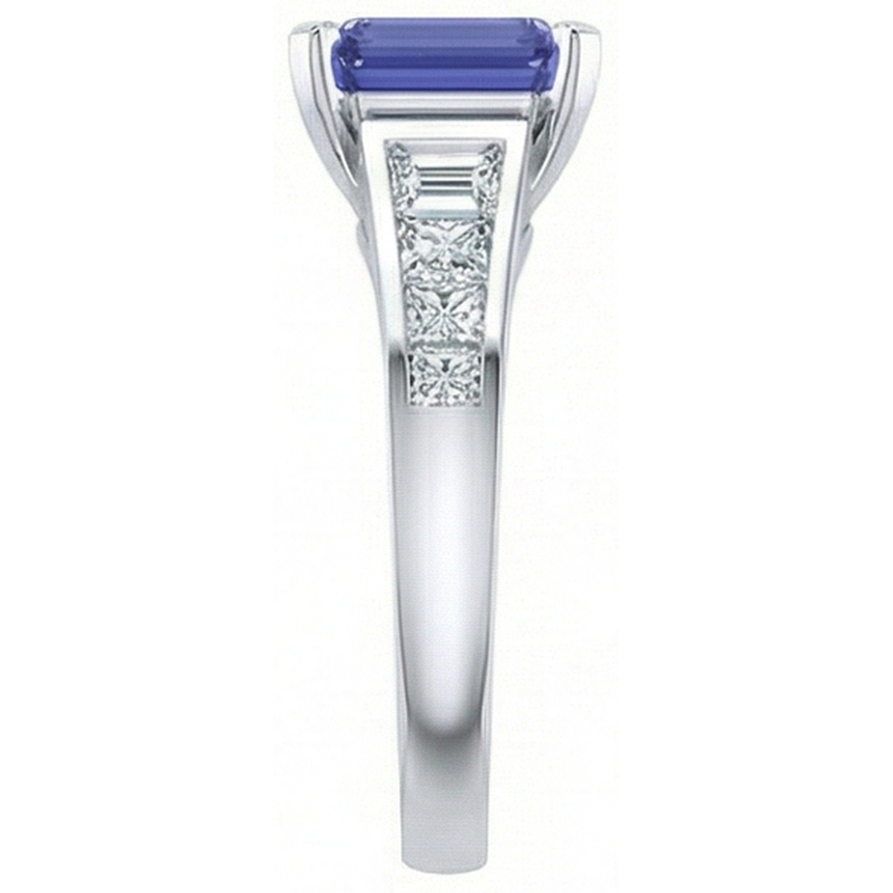echter round diamant 3Karat ring Profilansicht