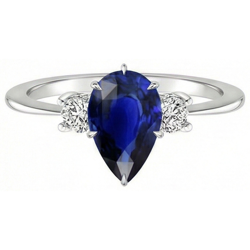 echter round diamant 4Karat ring Profilansicht