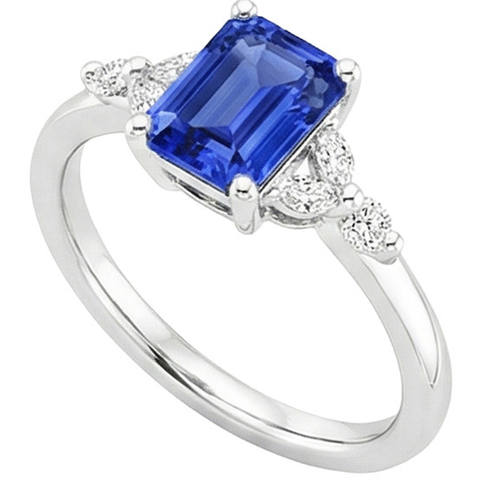echter marquise diamant 4Karat ring Seitenansicht