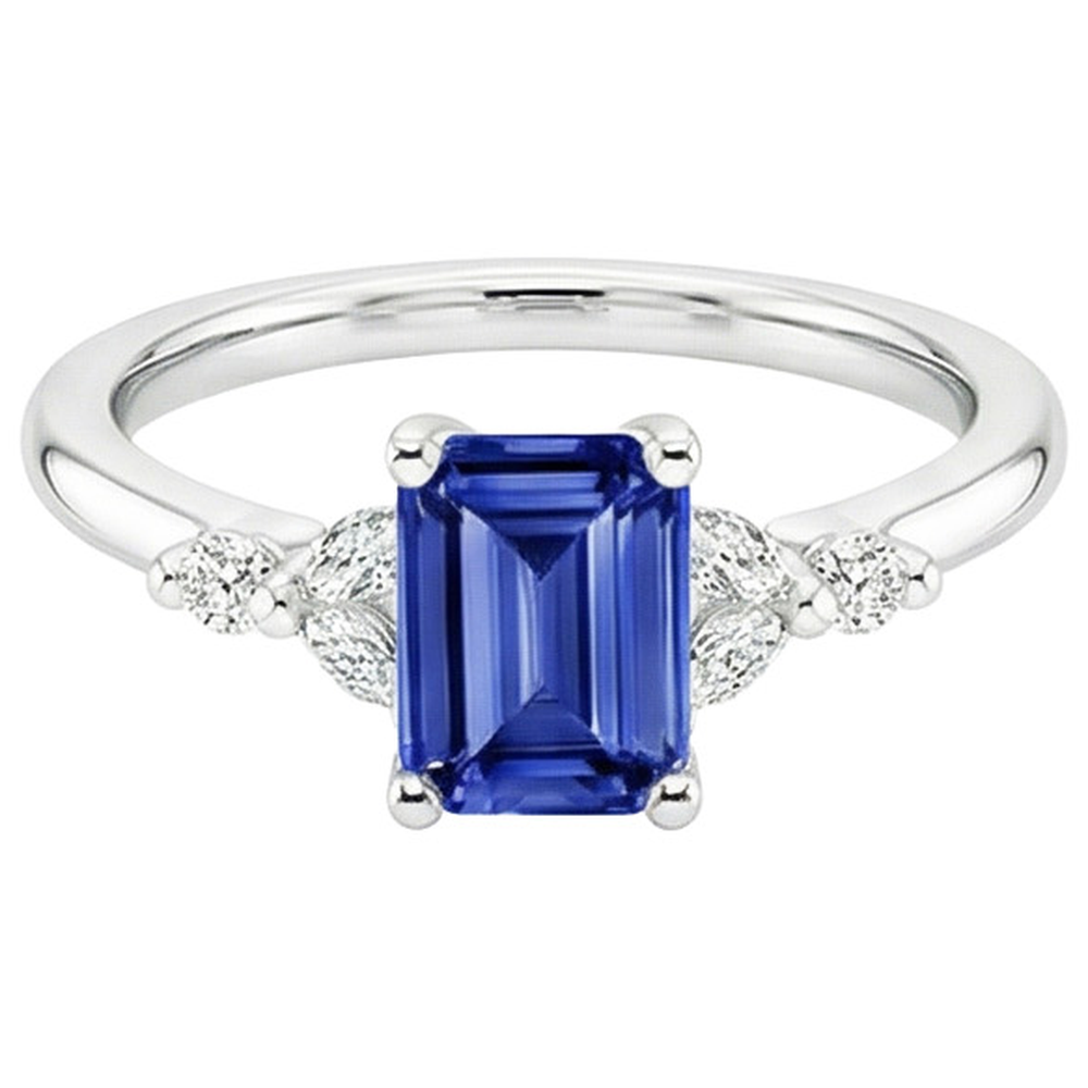 echter marquise diamant 4Karat ring Profilansicht