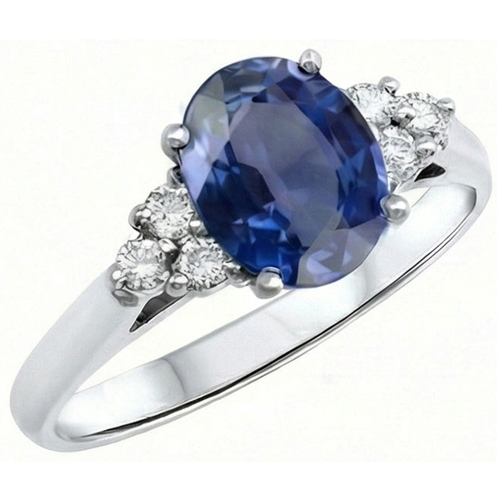 echter oval diamant 3.40Karat ring Detailansicht