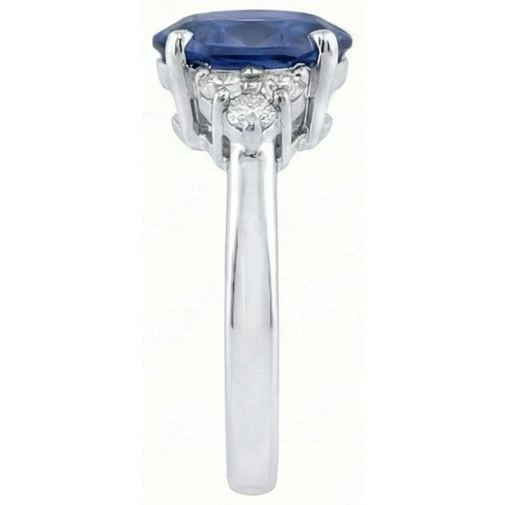 echter oval diamant 3.40Karat ring Profilansicht