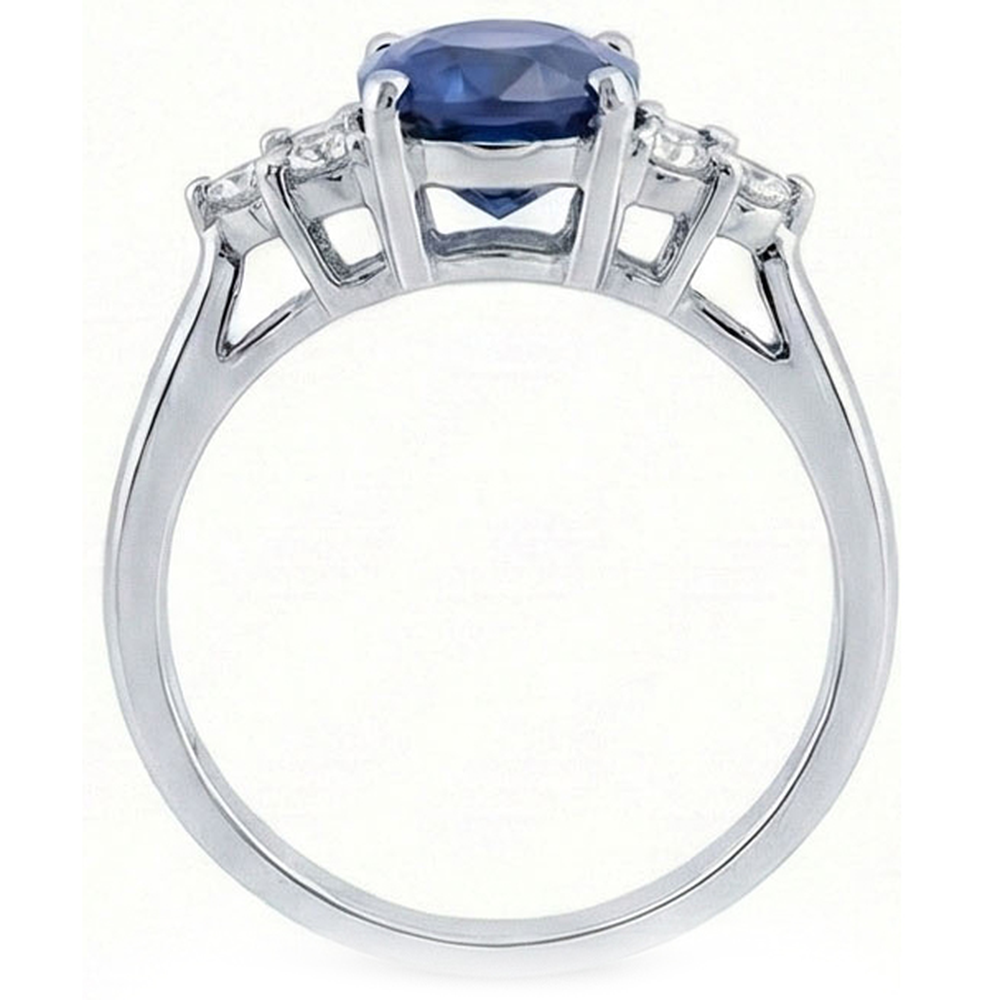 echter oval diamant 3.40Karat ring auf Weiß
