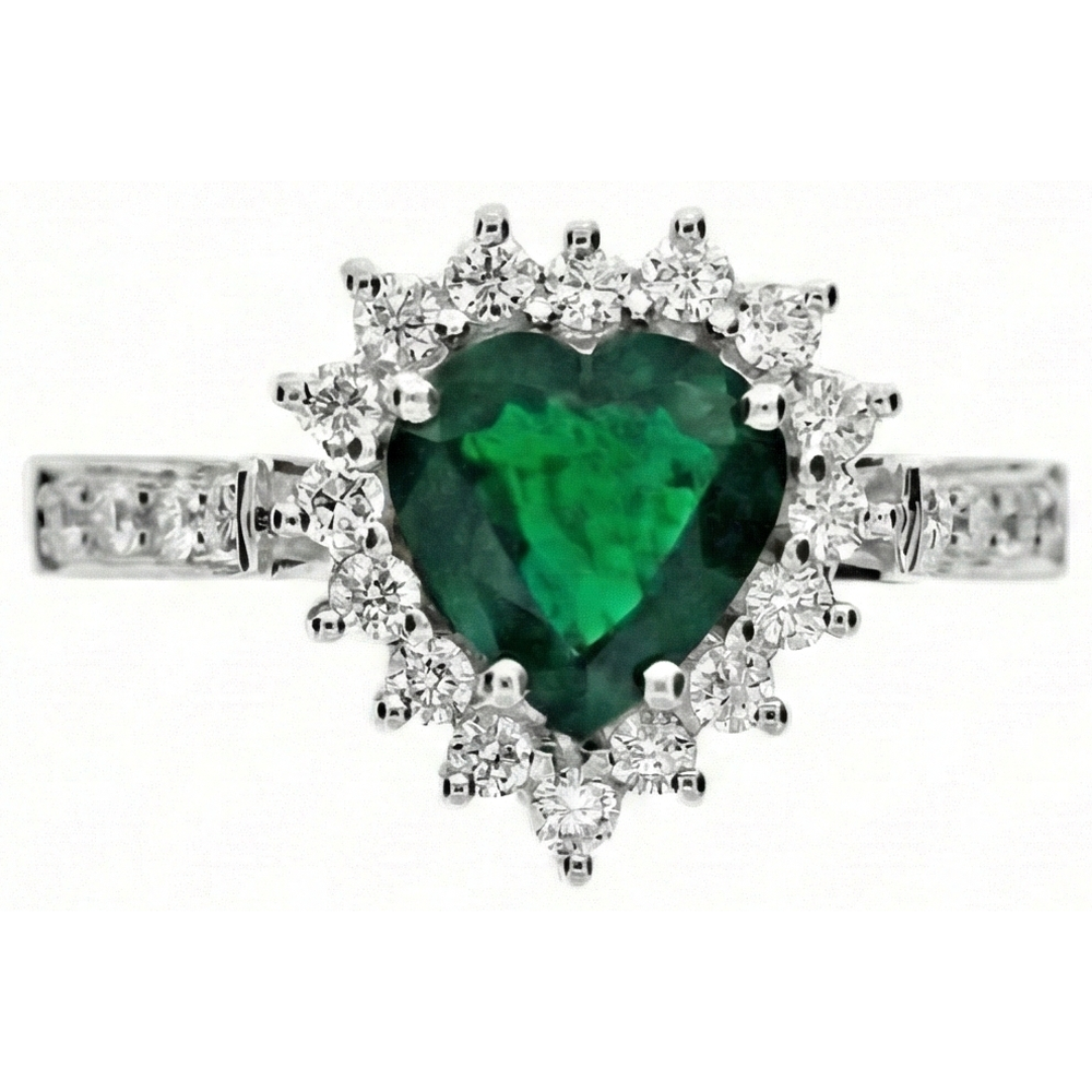 echter round smaragd 6Karat ring Detailansicht