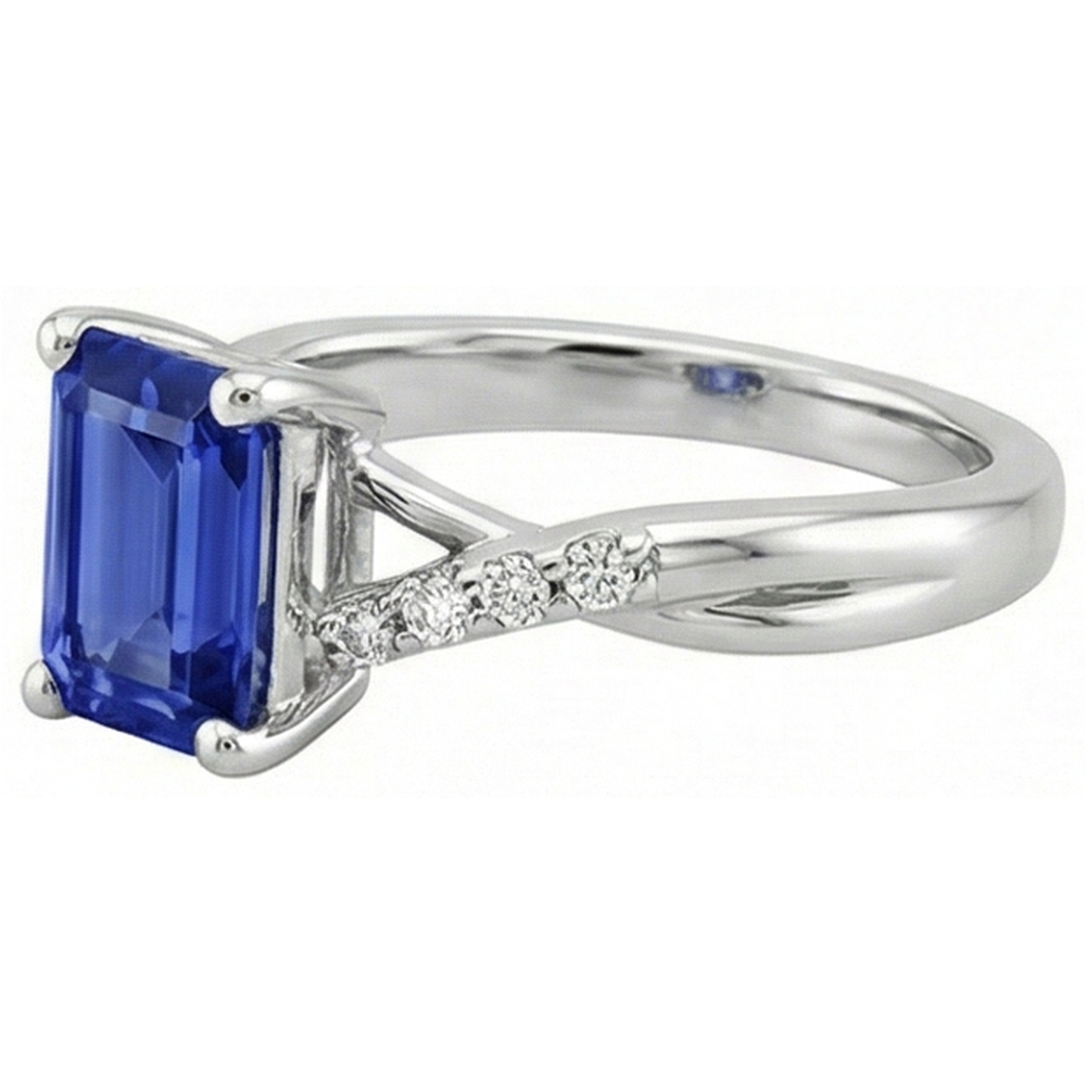 echter round diamant 3.25Karat ring Draufsicht