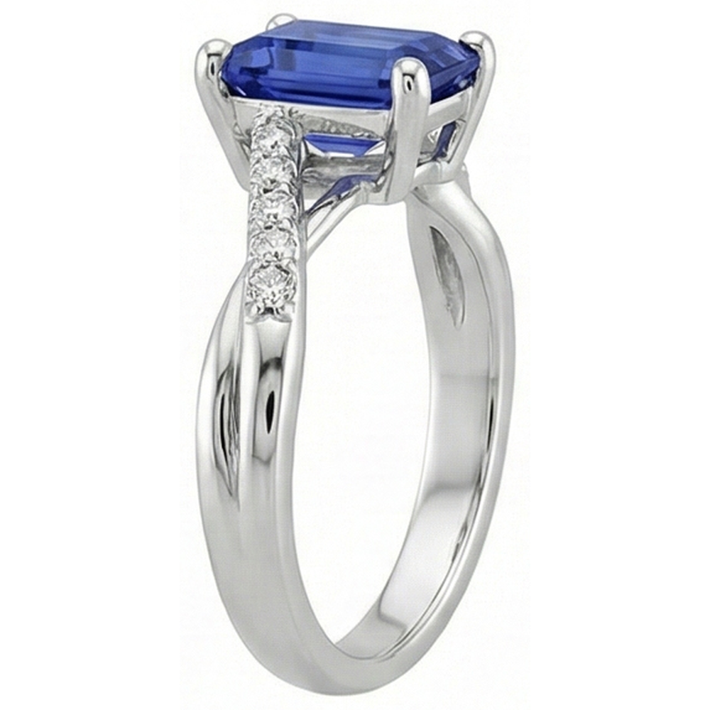 echter round diamant 3.25Karat ring Profilansicht