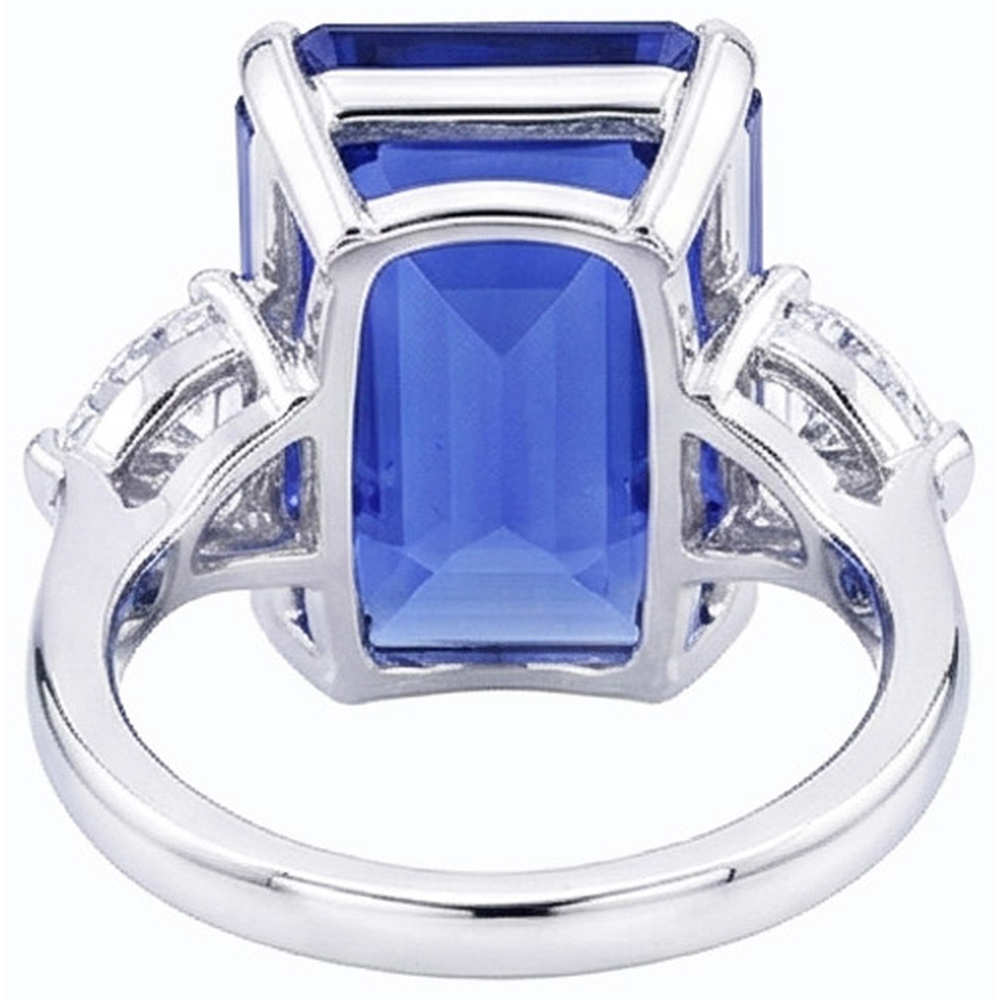 echter round diamant 3.50Karat ring Profilansicht