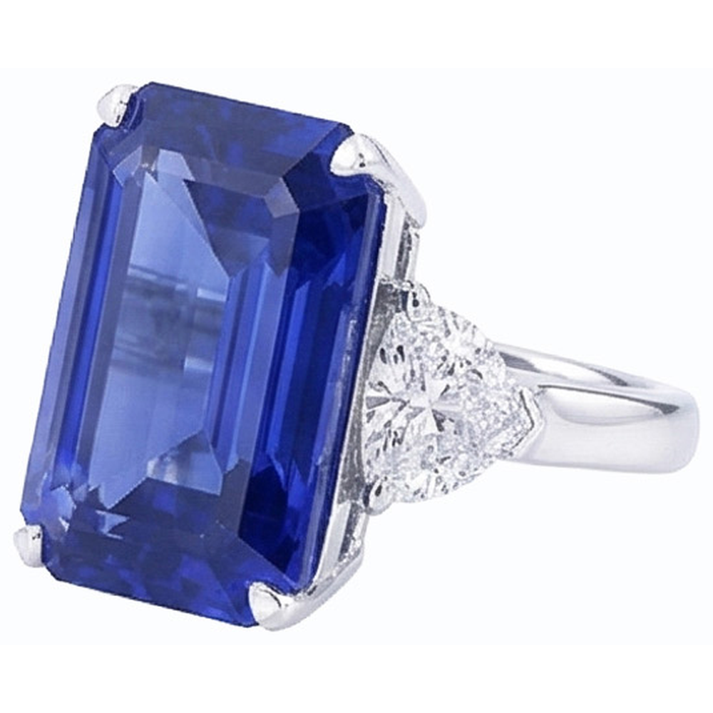 echter round diamant 3.50Karat ring Draufsicht