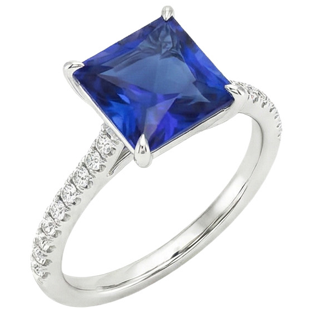 echter round diamant 6Karat ring Seitenansicht
