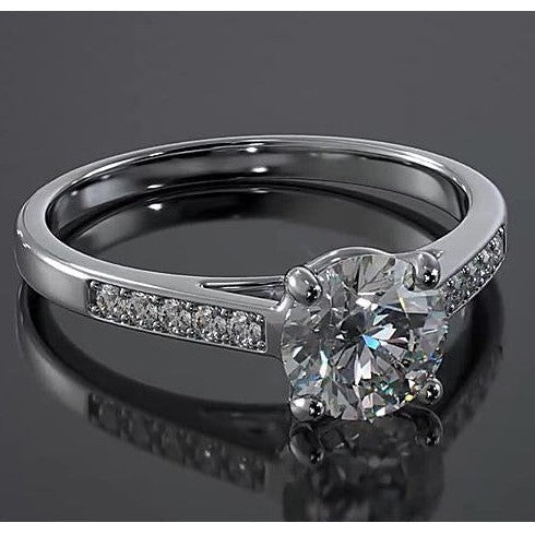 echter round diamant 1.50Karat ring Vorderansicht