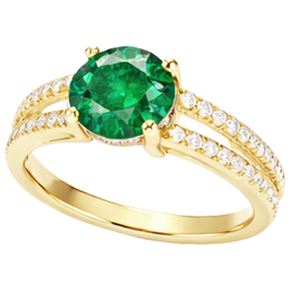 echter round diamant 2Karat ring Seitenansicht