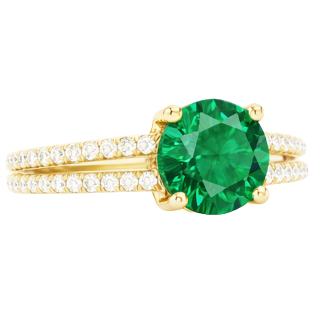echter round diamant 2Karat ring Detailansicht