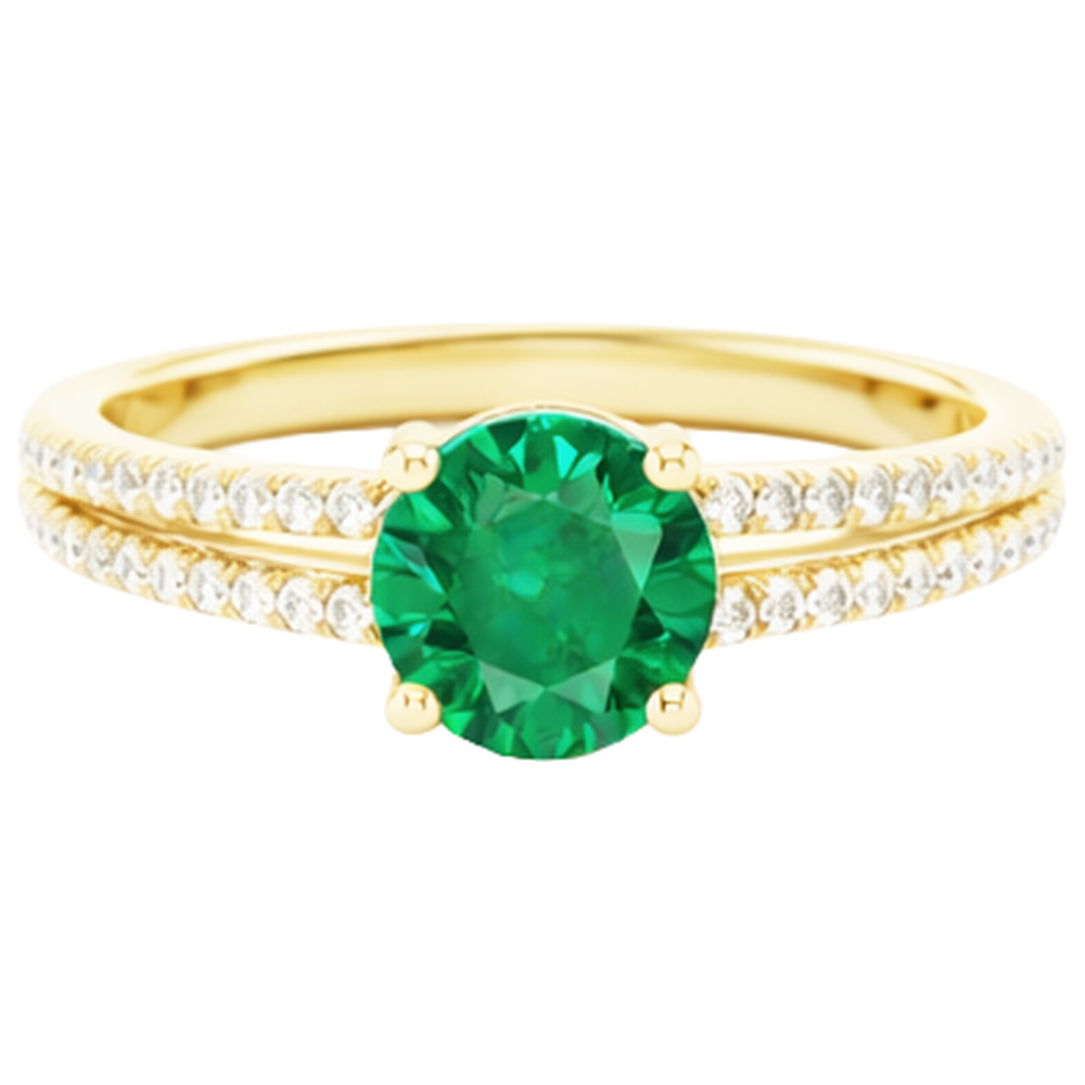 echter round diamant 2Karat ring Draufsicht