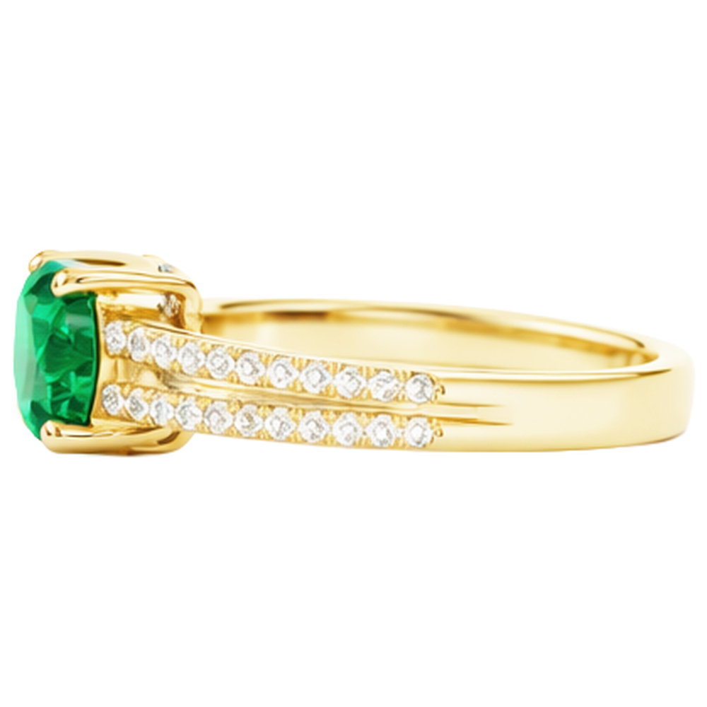 echter round diamant 2Karat ring auf Weiß