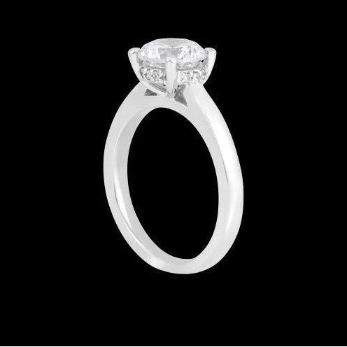 echter round diamant 1.50Karat ring Vorderansicht