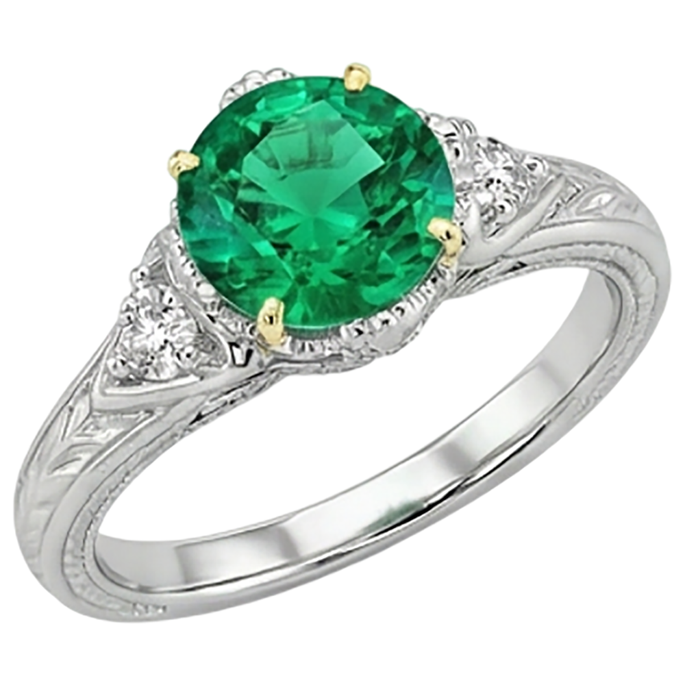 Strahlender Edelstein-Ring 2,50 Karat – Schrägansicht