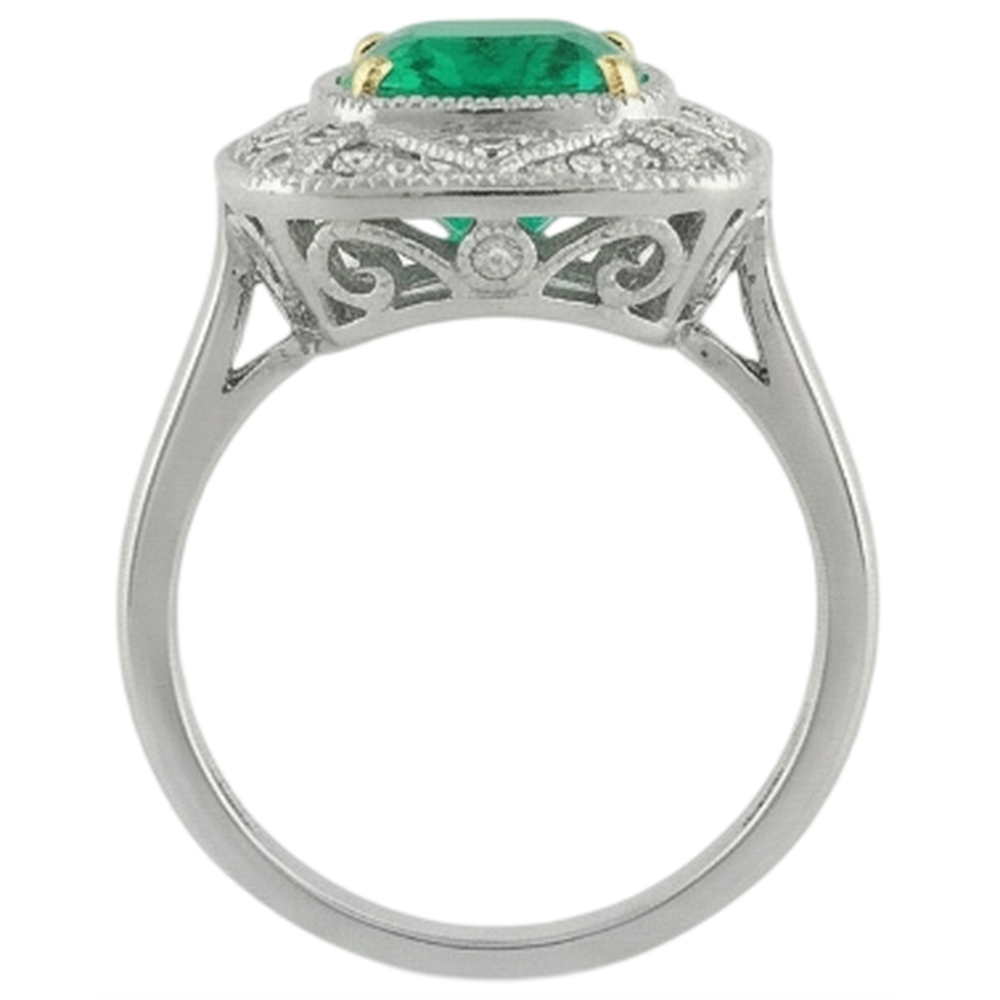 Designer Edelstein-Ring 3 Karat – Draufsicht